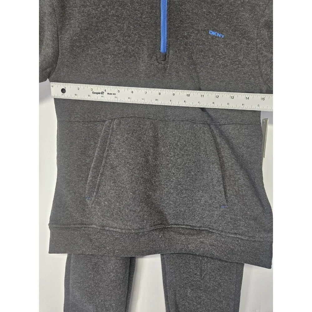 DKNY Size Boys 10, Set Of 3,‎ Grey Sweatshirt/Grey Pants/Crew Neck Logo T Shirt
